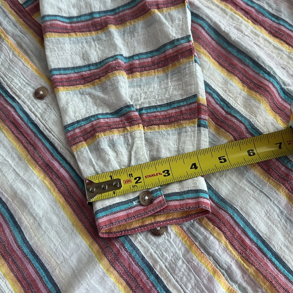 99% Cotton BDG Multicolor Striped women’s Shirt Size S/P - Picture 8 of 13
